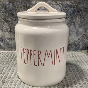 Rae Dunn PEPPERMINT Canister.
